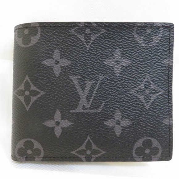 Louis Vuitton Monogram Eclipse Bifold Wallet Marco M62545 Men's